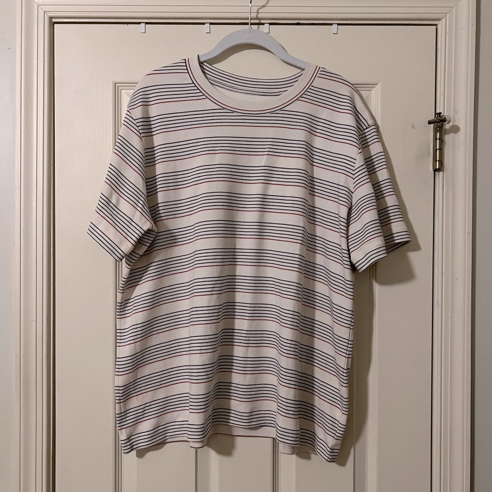 M.M. LaFleur Leslie T-Shirt - Organic Pima Cotton - Signature Stripe - Size XXL